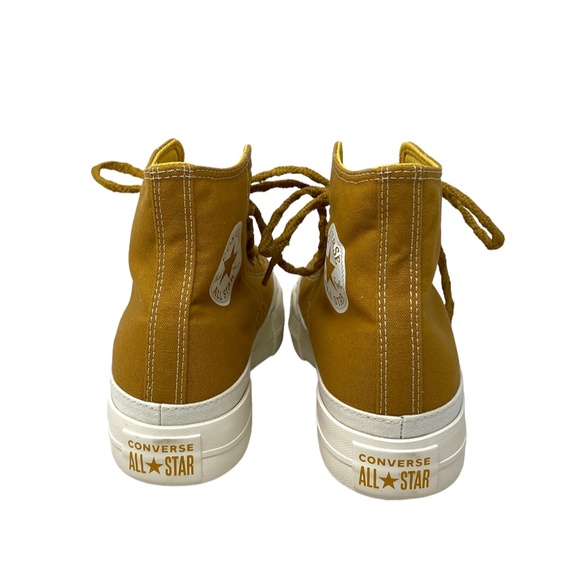 Converse Ctas Lift Platform Sneakers Women's High Top Burnt Honey Casual A04363F - Picture 6 of 9
